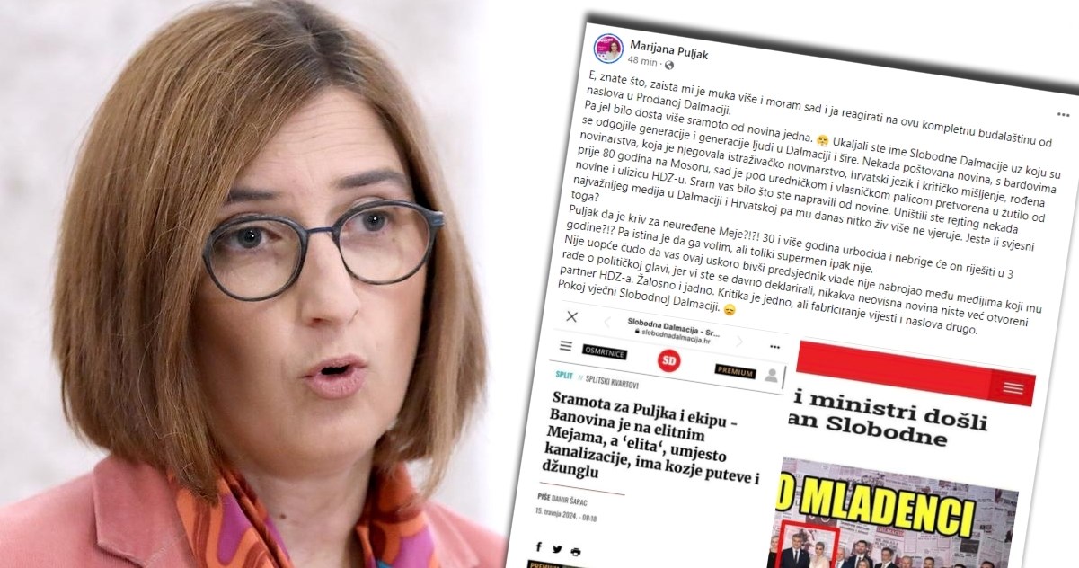 Marijana Puljak: Muka mi je više, Slobodna Dalmacija se pretvorila u ulizicu HDZ-u