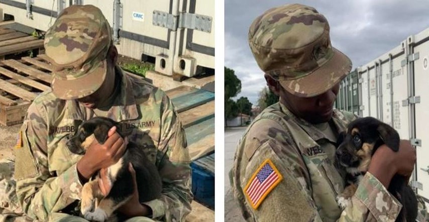 Vojnikinja spasila život psiću na dužnosti, njihov ponovni susret topi srca