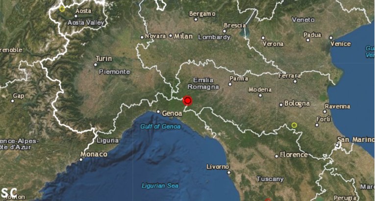 Sjever Italije pogodio potres magnitude 4,2 po Richteru