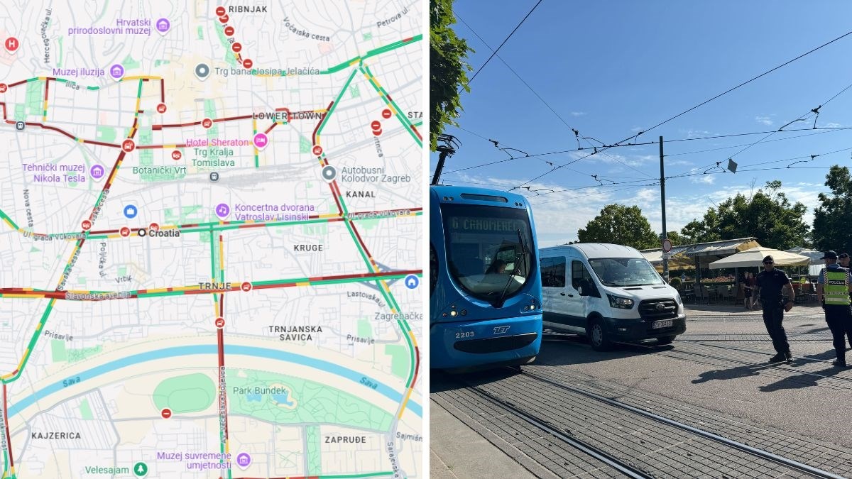 Velike gužve u Zagrebu