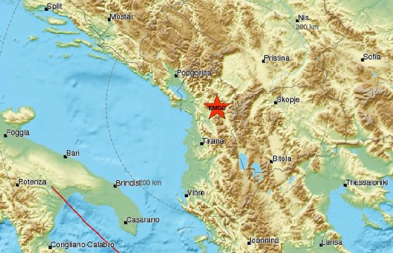 Potres pogodio Albaniju, osjetio se i u Crnoj Gori