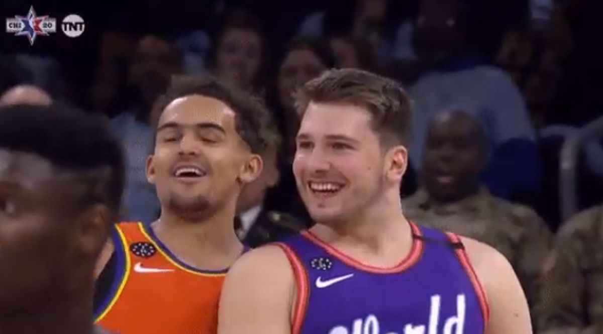 Dončić pogodio s centra, reakcije njega i igrača koji ga čuva sve su oduševile