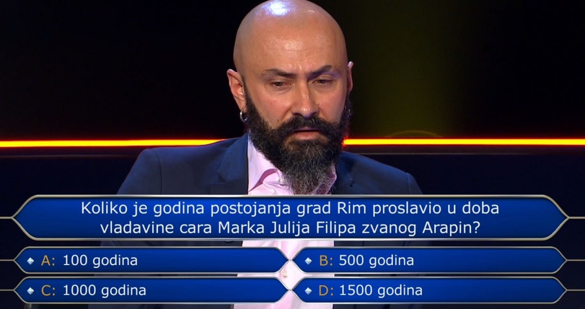 Odustao na pitanju za 250 tisuća kuna, biste li vi znali odgovor?