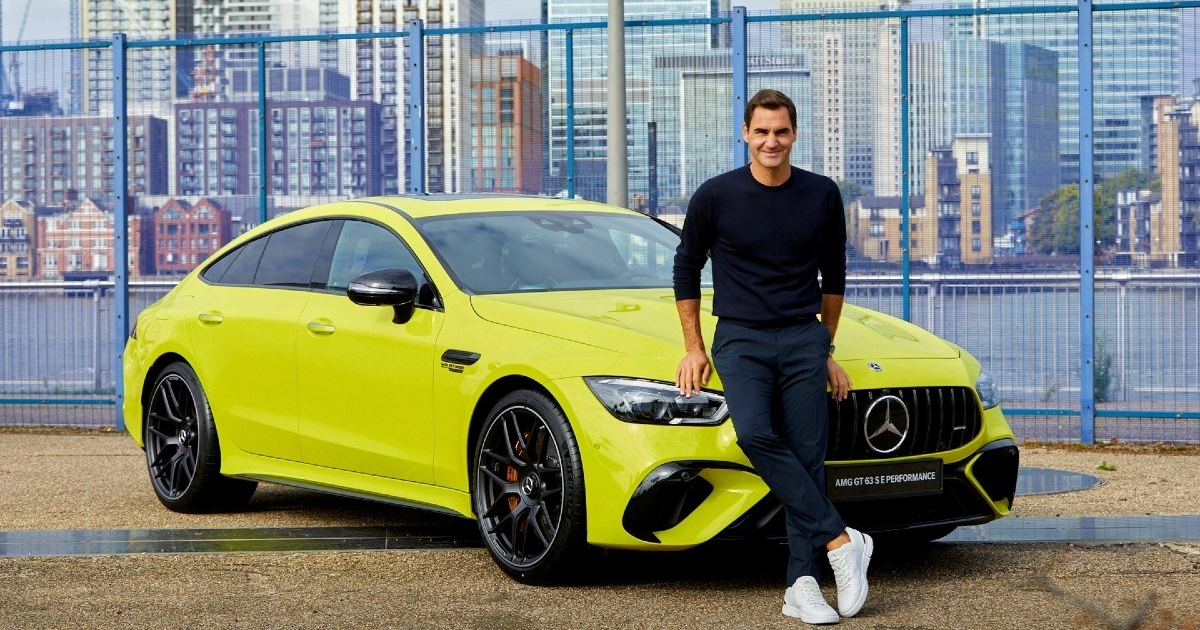 Roger Federer promovira žuti Mercedes za četvrt milijuna eura
