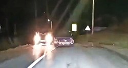 VIDEO Vozač u Zagorju vozio auto s prikolicom suprotnom trakom, jedva izbjegao sudar