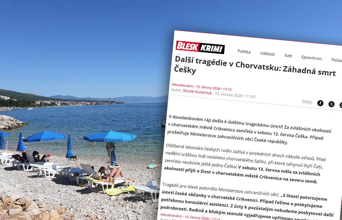 Češki Blesk: Još jedna tragična smrt dogodila se u raju za odmor, u Hrvatskoj