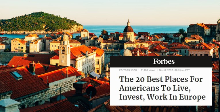Forbes uvrstio hrvatski biser u top 20 najboljih europskih destinacija za Amerikance