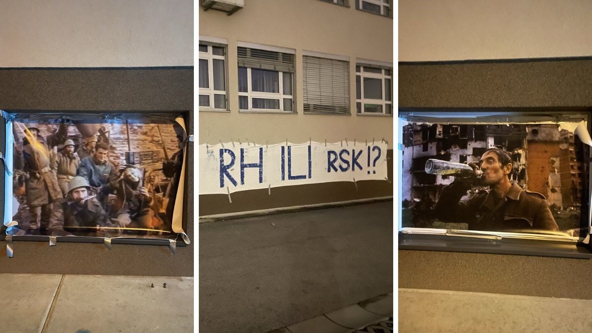 FOTO Slike četnika polijepljene u Vukovaru: "Vlada RH ili RSK?"