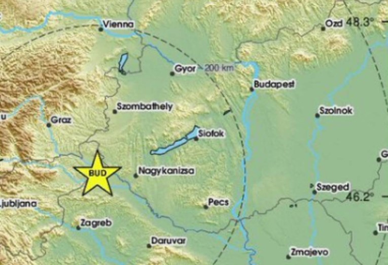 Potres magnitude 2,7 po Richteru pogodio područje Varaždina