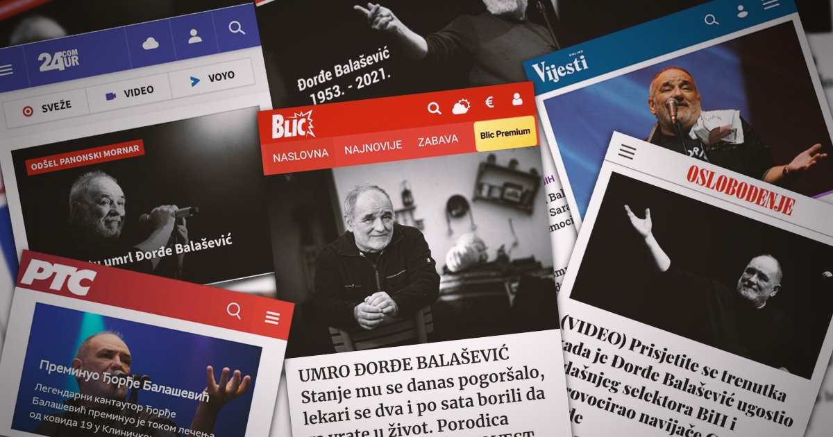 Umro je Balašević. Pogledajte naslovnice medija u regiji