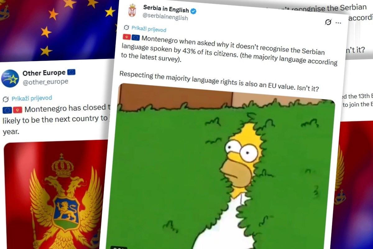 Crna Gora reagirala zbog mema kojeg je objavila vlada Srbije