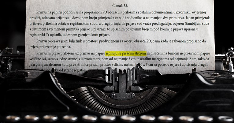 Za promjenu e-mail adrese država traži formular ispisan pisaćom mašinom