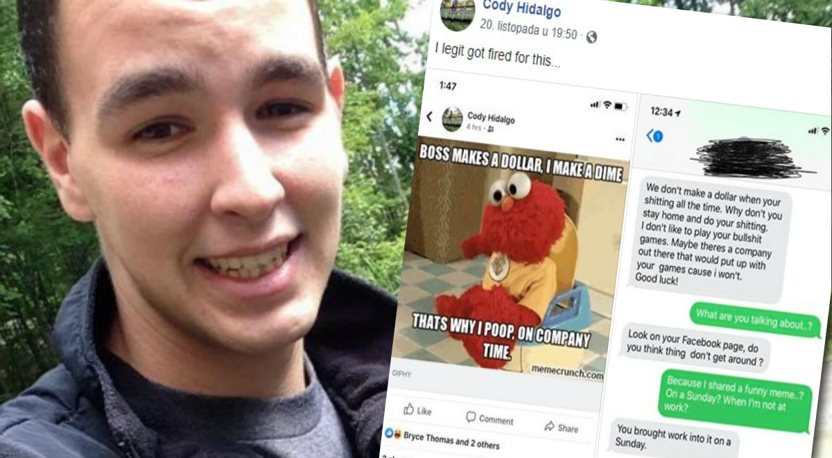 Šef mu dao otkaz nakon što je objavio ovaj meme na Fejsu