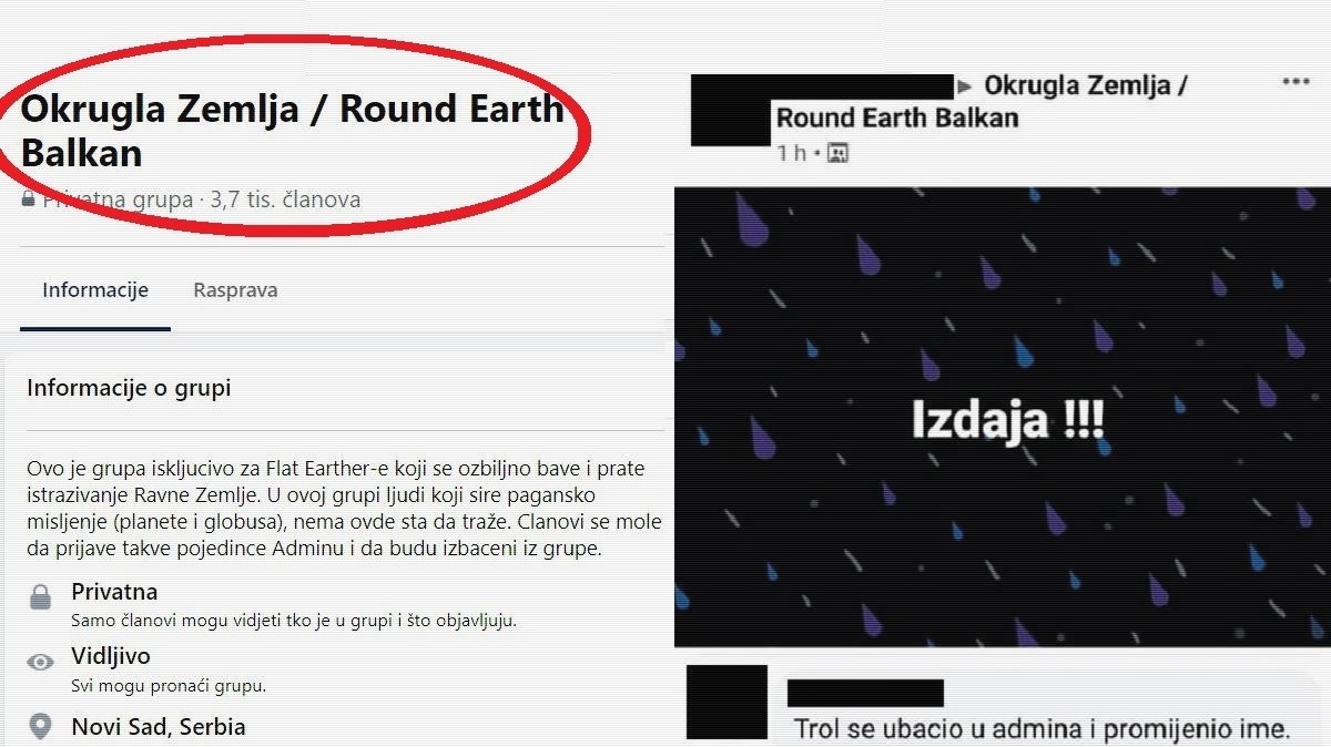 Fejs grupu balkanskih ravnozemljaša preimenovao u Okrugla Zemlja, pobjesnili su