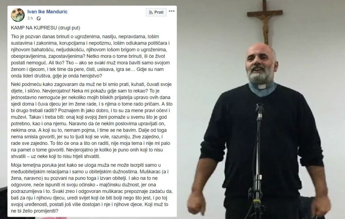 Šatoraški pop koji zove muškarce u kamp muževnosti tvrdi da mu podmeću