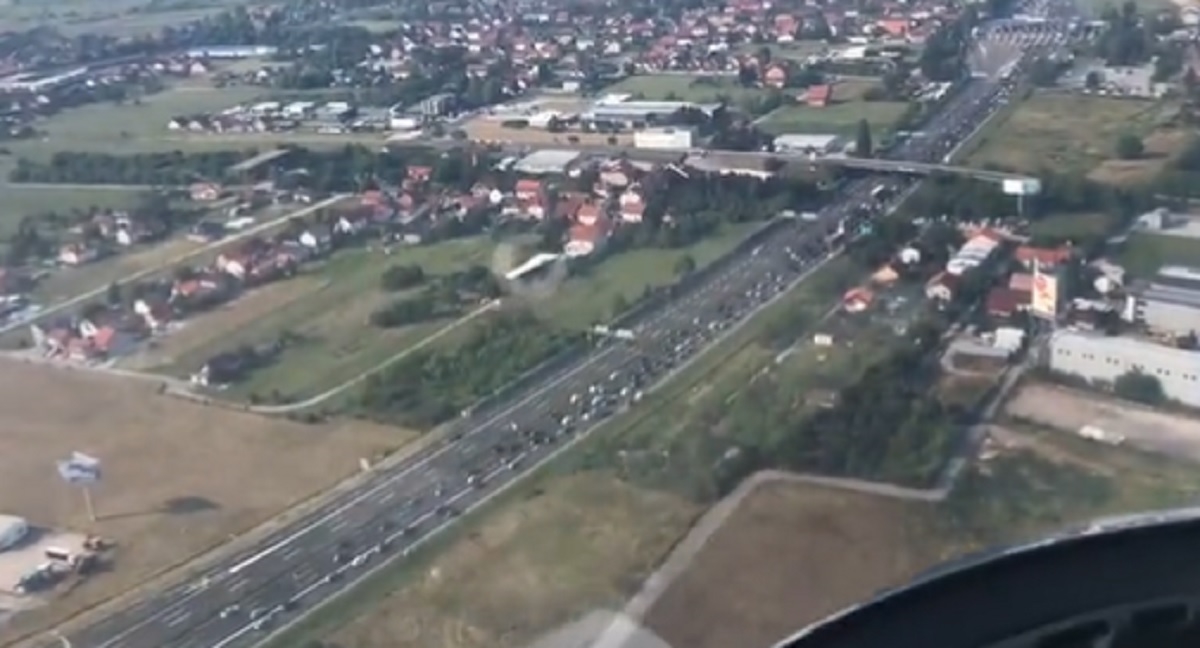 VIDEO Pogledajte kako prometna gužva u Zagrebu izgleda iz zraka
