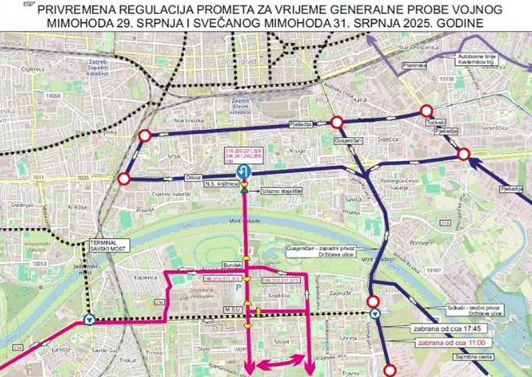 Zbog probe mimohoda danas se zatvaraju brojne ceste. Evo detalja i karte