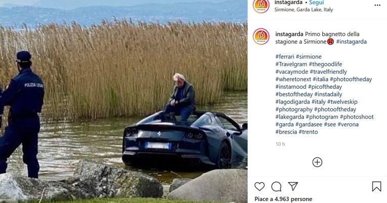 FOTO Kupio novi Ferrari i parkirao ga u jezero
