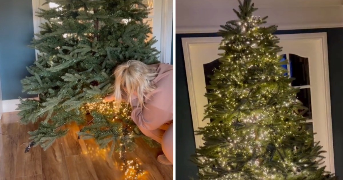 Širi se koristan trik kako lampicama okititi božićno drvce da izgleda punije