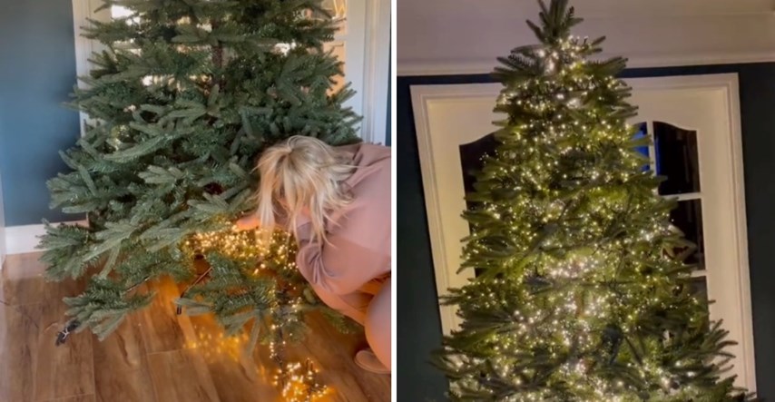 Širi se koristan trik kako lampicama okititi božićno drvce da izgleda punije
