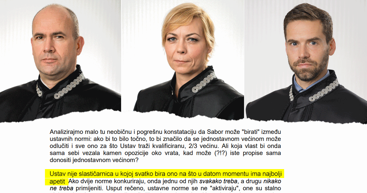 Pročitajte zašto troje sudaca Ustavnog suda smatra da su odluke Stožera problematične