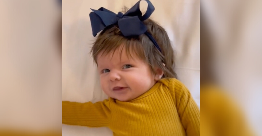 10 milijuna pregleda: Beba je rođena s toliko kose da mnogi misle da nosi periku