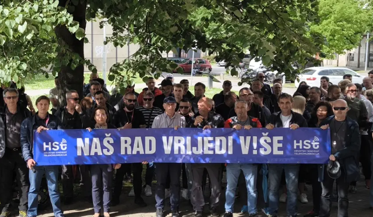 Radnici Hrvatskog telekoma 10. svibnja prosvjeduju na Trgu. "Naš rad vrijedi više"