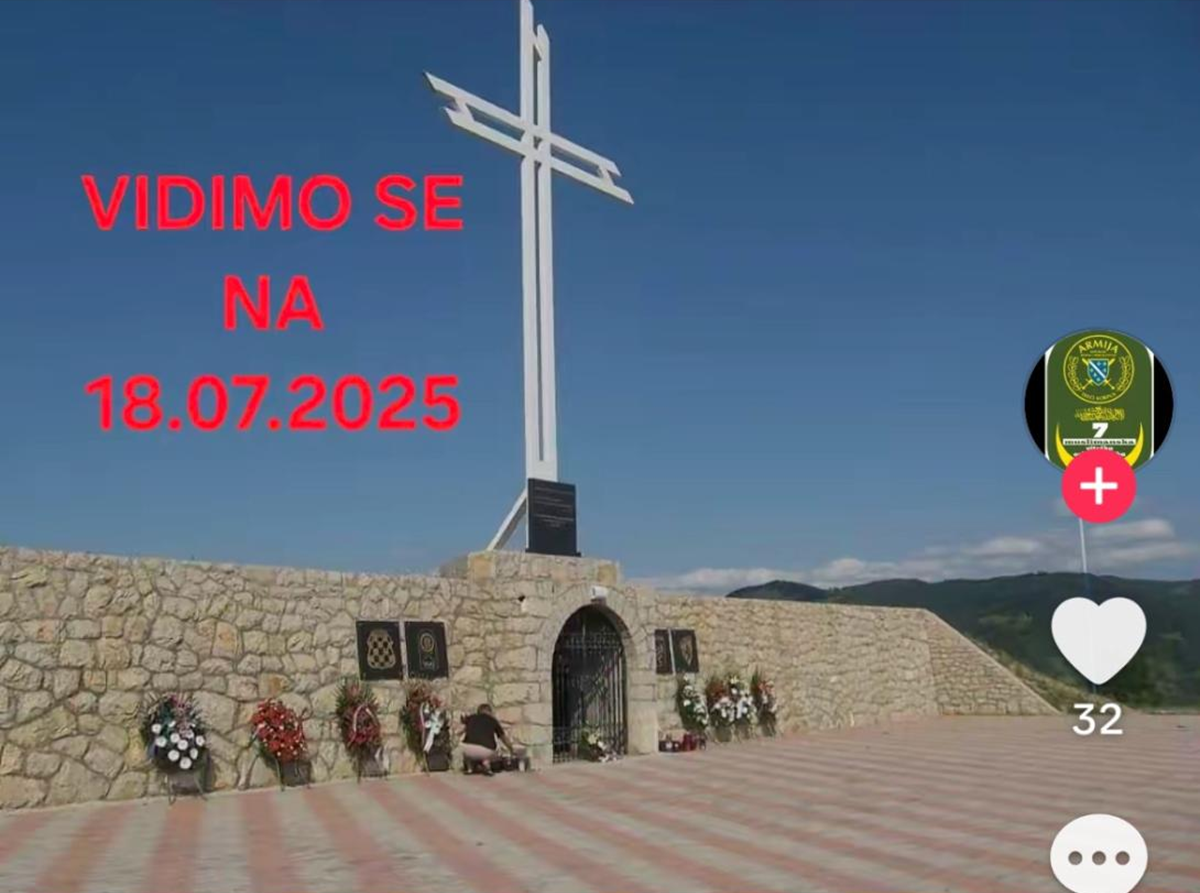 VIDEO Mudžahedini oskvrnuli spomenik HVO-u u BiH. Pozivali na obračun s Hrvatima
