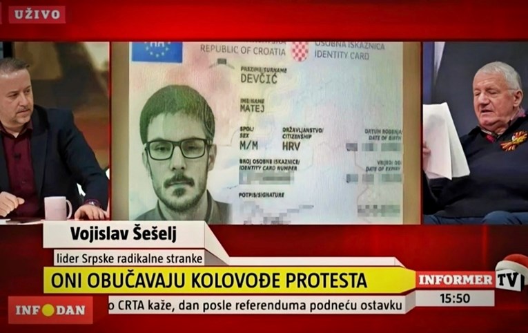 Četnik i zločinac na Vučićevoj TV objavljuje osobne iskaznice Hrvata. Hrvatska šuti