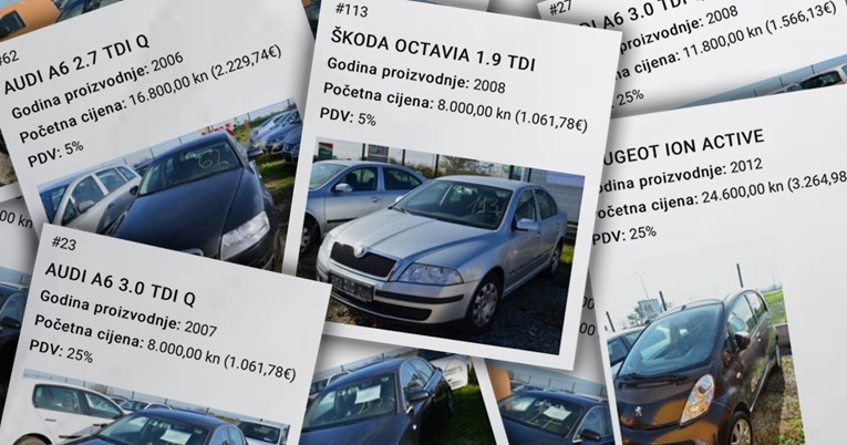 Već od 1000 kn: Pogledajte što se nudi na dražbi državnih vozila