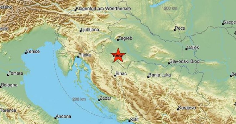 Potres kod Gline magnitude 3.1