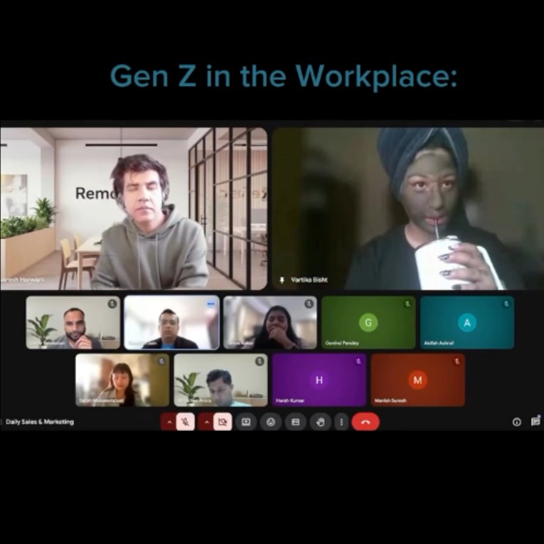 Pogledajte kako se gen Z-ovka pojavila na online sastanku, postala je hit 😁