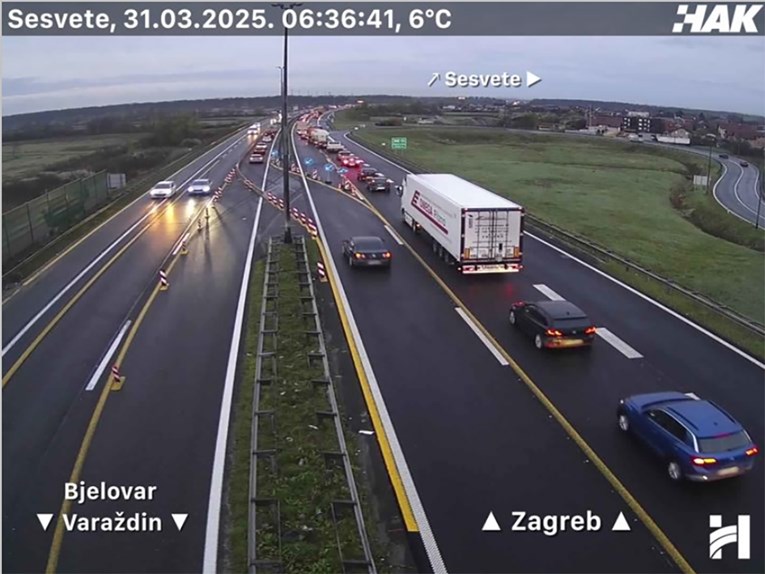 Zbog olujnog vjetra zatvoreni dijelovi autoceste i magistrale, vozi se u kolonama