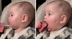 Ima tek šest mjeseci, a obožava odreske: Ljudi napali mamu koja bebi daje komade mesa
