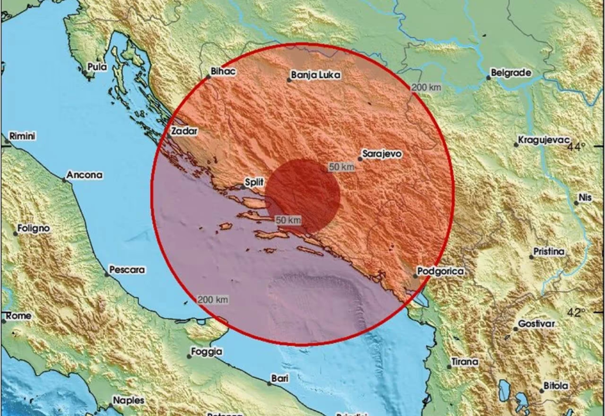 Potres jačine 3,4 pogodio Hercegovinu, osjetio se i u Dalmaciji