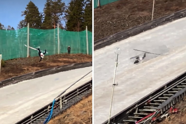 VIDEO Jeziv pad u skijaškim skokovima. Talijan odmah odveden u bolnicu