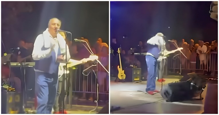 VIDEO Mladen Grdović pjevao Hajdukovu pjesmu na Krku, netko ga pogodio u glavu