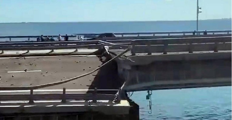 VIDEO Pogledajte kako izgleda Krimski most nakon sinoćnjih eksplozija