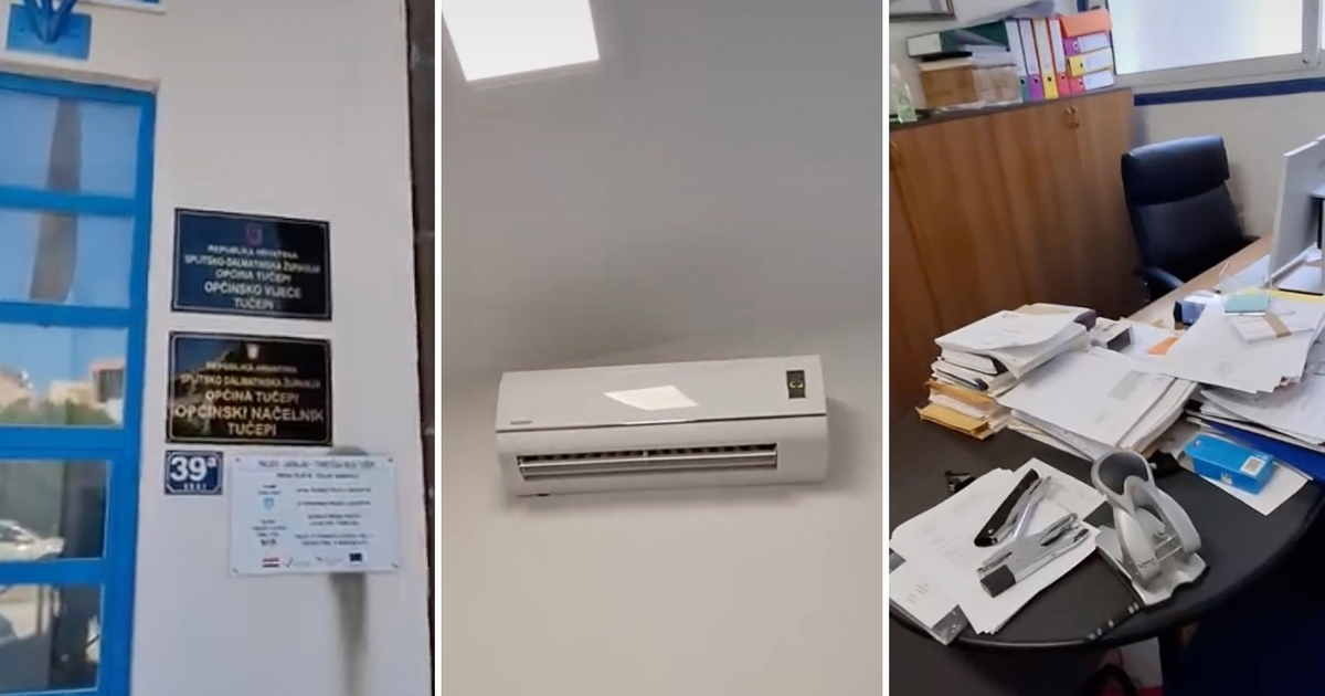 VIDEO Čovjek hoda zgradom Općine Tučepi, nema žive duše. Klime i svjetla rade