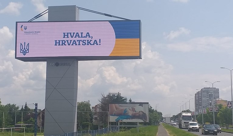 FOTO I VIDEO Ukrajina objavila gomilu poruka diljem Hrvatske: "Hvala, prijatelji"