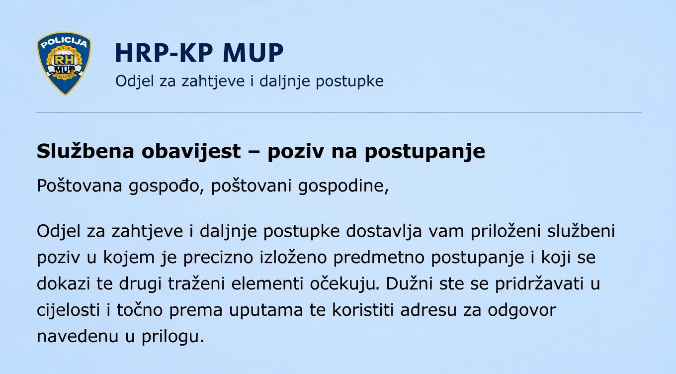 Ljudima stižu ovi mailovi, piše da ih šalje policija. Policija: Odmah obrišite