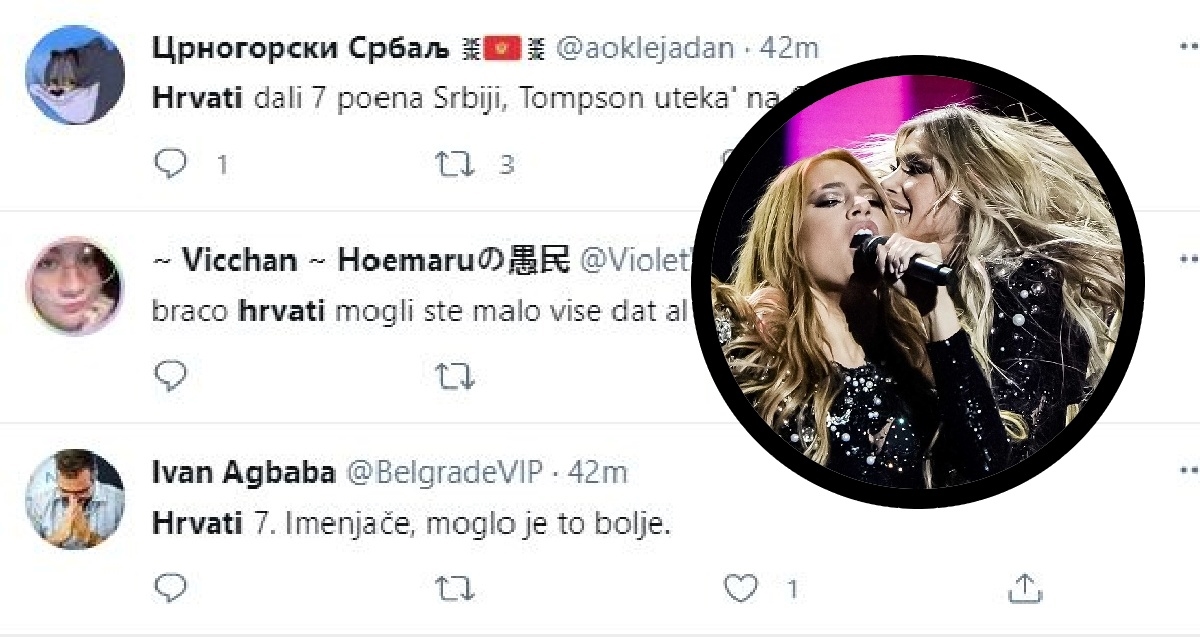 Reakcije Srba na hrvatske bodove: Dali sedam poena, Thompson uteka na Cetinje