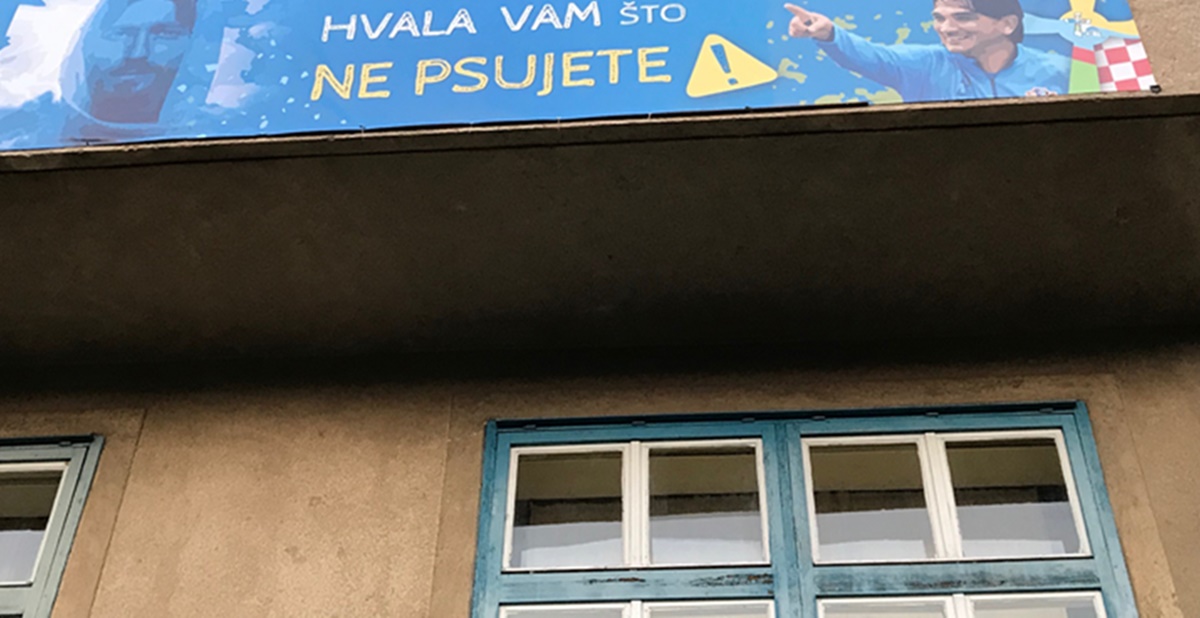 Zlatko Dalić s Isusom Kristom osvanuo na transparentu zagrebačkog sjemeništa