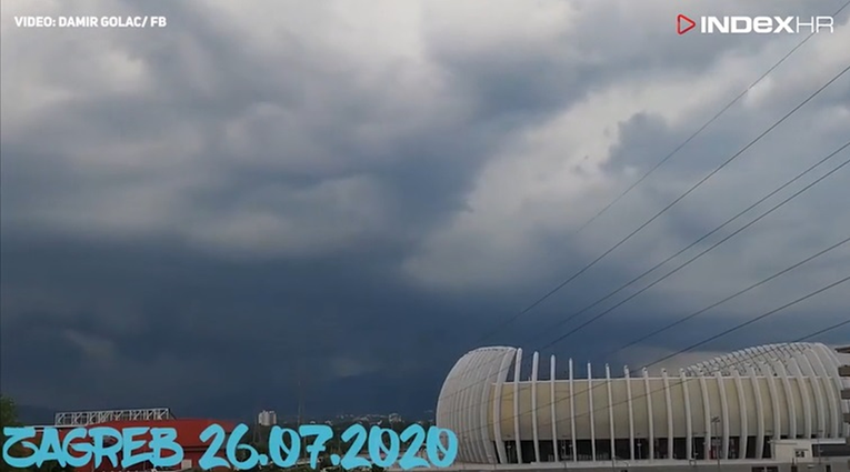 Snimio kako je oluja jučer stigla u Zagreb, pogledajte timelapse