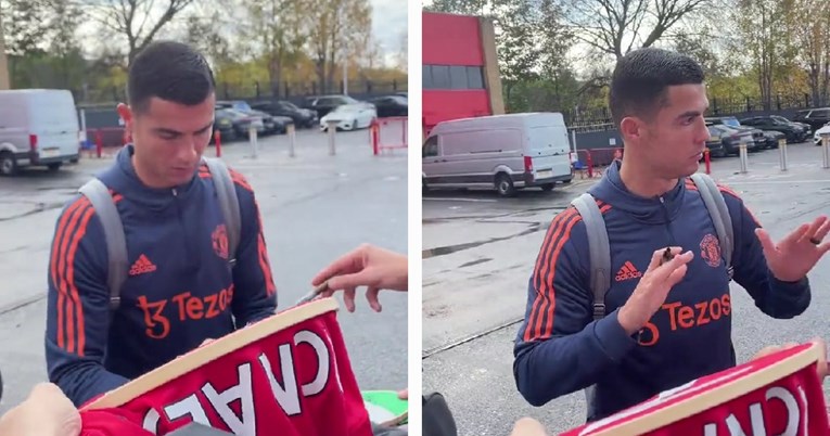 Pogledajte kako Ronaldo smiruje navijače koji ga traže autogram