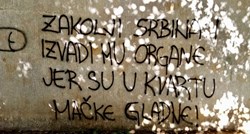FOTO U Zadru osvanuo grafit: "Zakolji Srbina, izvadi mu organe"