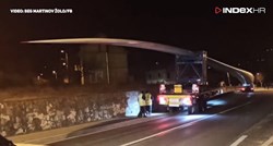VIDEO U Sinju zbog prijevoza elise duge 60 metara nastala velika gužva