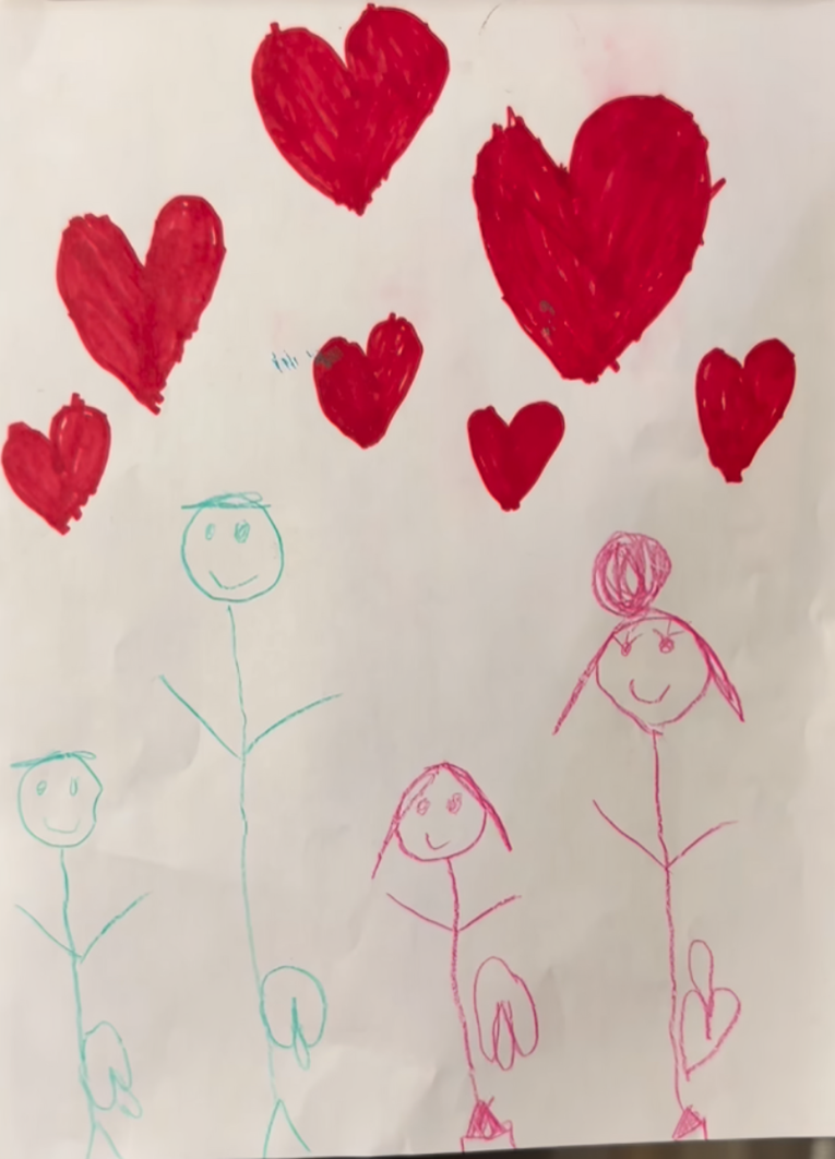 Petogodišnjakinja nacrtala obiteljski portret i nasmijala roditelje do suza 😅