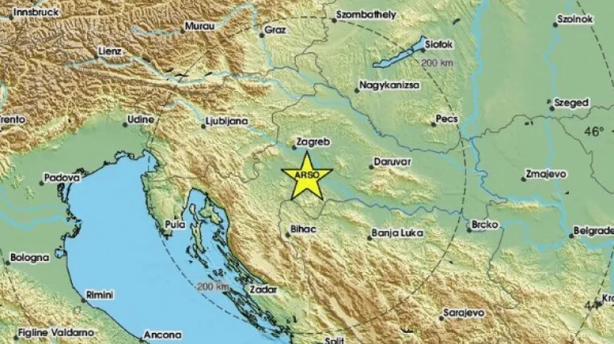 Zabilježen slab potres. Epicentar 23 km od Velike Gorice