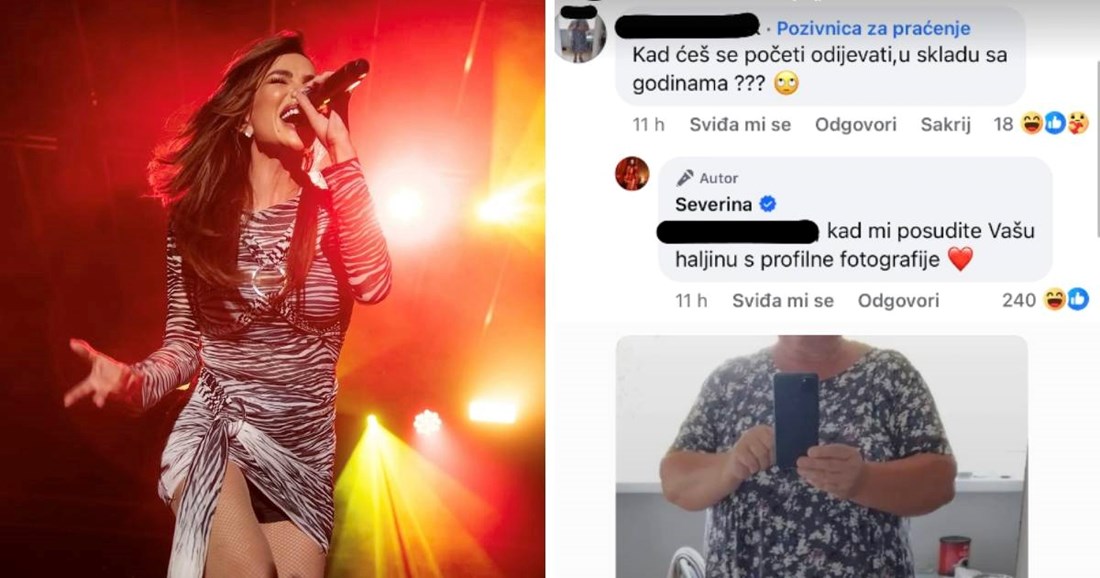 Pitala Severinu kad će se početi odijevati u skladu s godinama. Njezin odgovor je sve